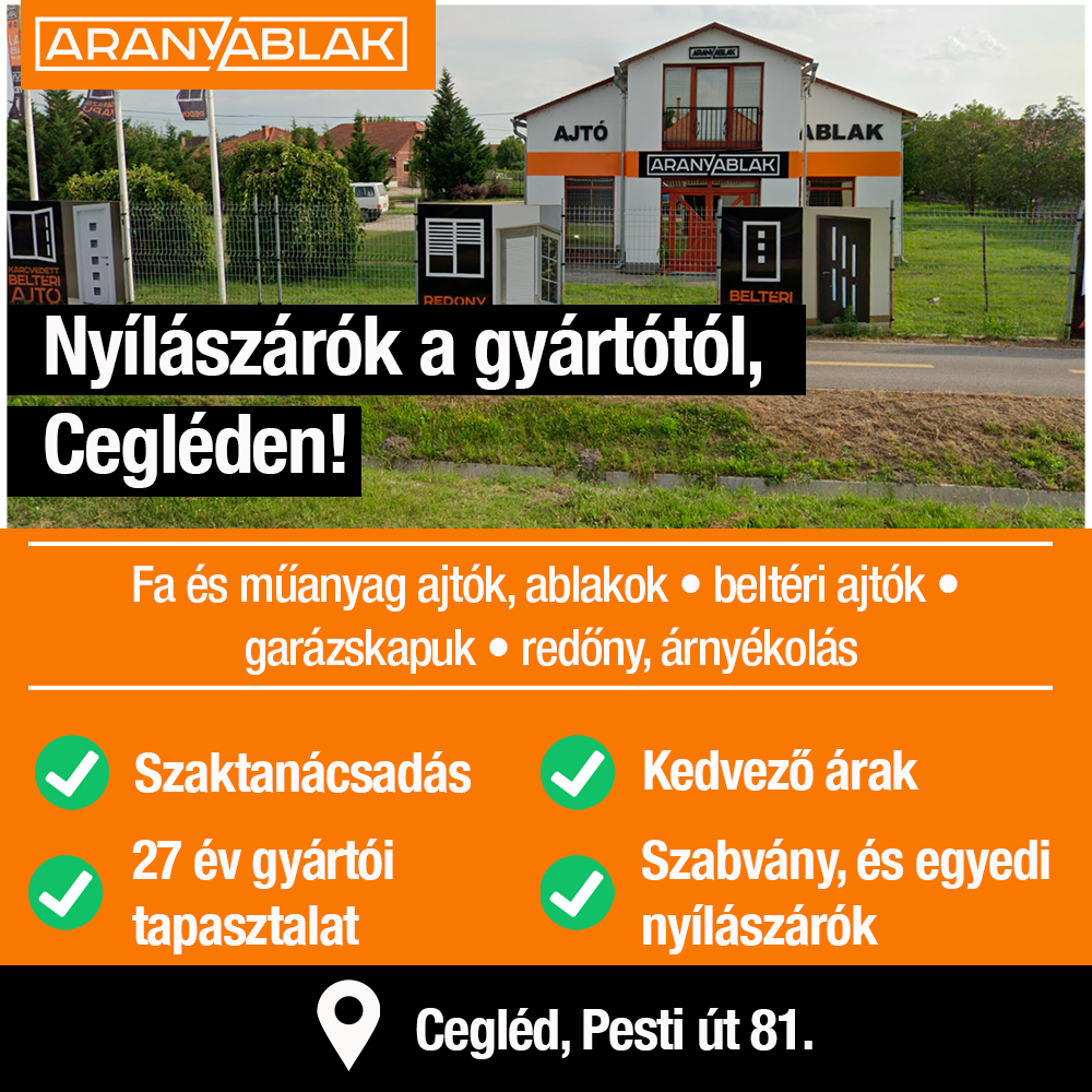 Aranyablak Kft. hirdetés
